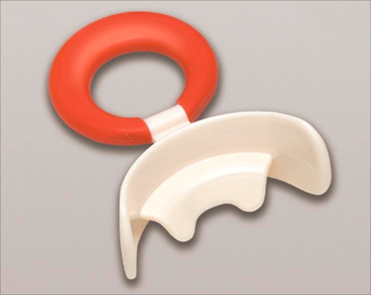 Вестибулярная пластинка Dr.Hinz OS/C1 жесткая, оранжевое кольцо, с козырьком