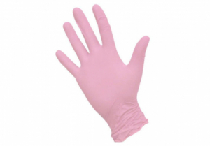 Перчатки нитриловые розовые 100 шт