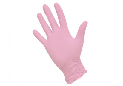 Перчатки нитриловые розовые 100 шт