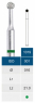 Бор алмазний Microdont 1019C (1.6 мм, сферичний, зелений)