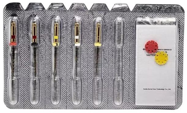 Файли DM-F1, NiTi, KP, асорті, 25 мм (Kevin Peter)