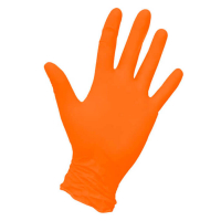 Перчатки нитриловые оранжевые 100 шт