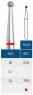 Бор алмазный Microdont 1013F (1.2 мм, сферический, красный)