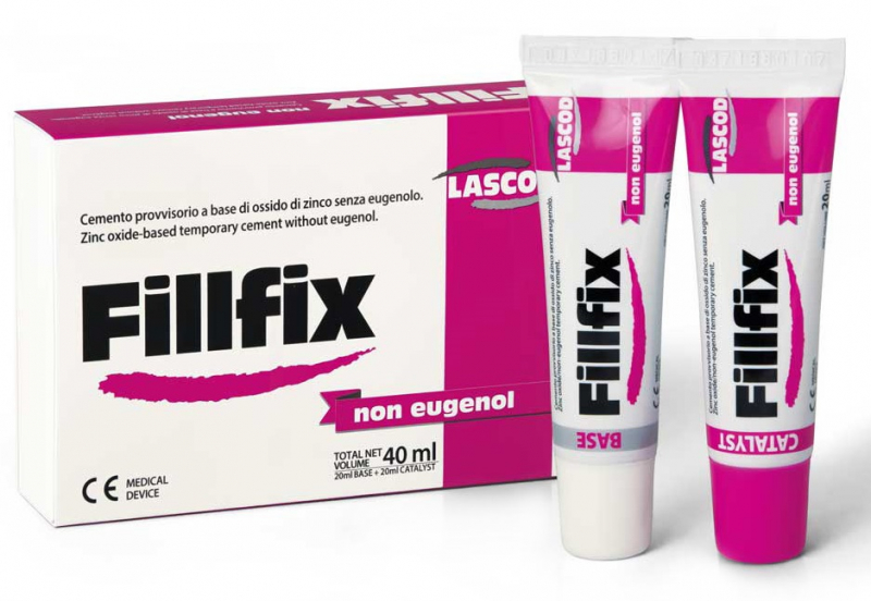 FillFix, 20 мл + 20 мл (Lascod) Безэвгенольный цемент для временной фиксации