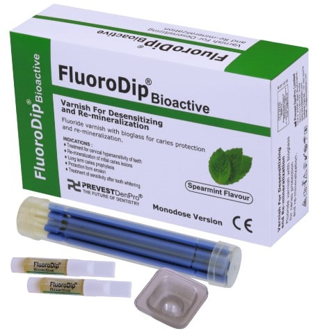 Fluorodip Bioactive (Prevest DenPro) Фторлак для десенсибілізації та ремінералізації, 10x5 мл (REF 80001-2)