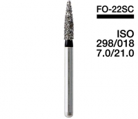 FO-22SC (Mani) Алмазный бор, пламевидный, черный, ISO 288/018