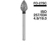 FO-27SC (Mani) Алмазный бор, сливка, черный, ISO 257/034