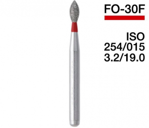 FO-30F (Mani) Алмазный бор, сливка, красный, ISO 254/015