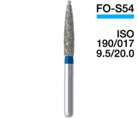 FO-S54 (Mani) Алмазный бор, пламевидный, ISO 190/017
