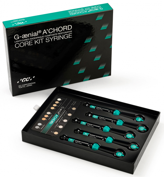 G-Aenial A'CHORD Core Kit, Набір 5 шприців (GC) Універсальний реставраційний композит