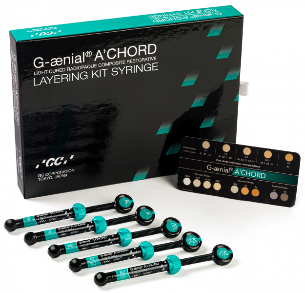 G-Aenial A'CHORD Layering Kit, Набір 5 шприців (GC) Універсальний реставраційний композит