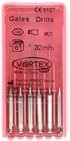 Gates Drills, 32 мм (Vortex) Розширювачі кореневих каналів для кутового наконечника (6 шт)