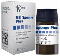 Гемостатична губка з йодоформом DSI Sponge Plus (10х10х10 мм)