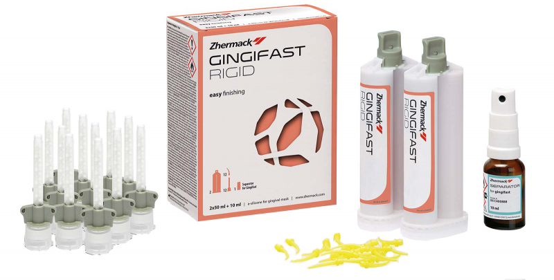 Gingifast Rigid (Zhermack) А-силікон для відтворення ясен, 2x50 мл