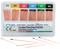 Гуттаперчевые штифты, конусность 02 (Meta Biomed) 120 шт