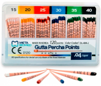 Гуттаперчевые штифты, конусность 04 (Meta Biomed) 60 шт