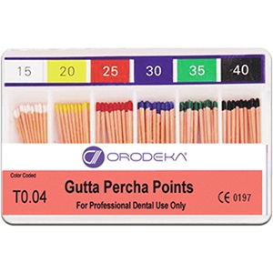 Гутаперчеві штифти Orodeka Gutta percha points (конусність 02, 120 шт)