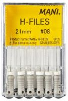 H-File, 21 мм (Mani) Файлы ручные, 6 шт (оригинал)