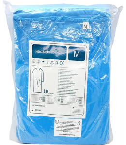 Халат посетителя Mercator Medical ECO (нетканый, на завязках, гигиенический, 25 гр/м2)