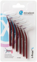 Ручной интердентальный ершик Miradent I-Prox L, бордовый, 5 мм