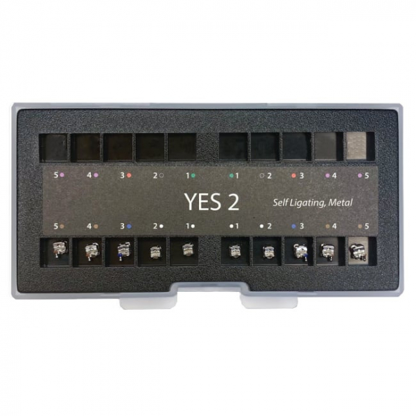 Самолигирующие металлические брекеты Osstem YES-2, Roth 022, низ 5-5