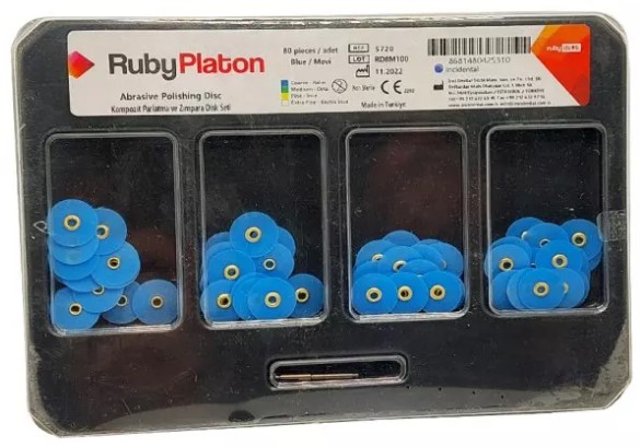Диски полировальные Incidental RubbyPlaton, 14 мм (80 шт)