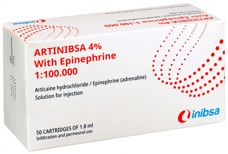 Артинібса з епінефрином (Artinibsa) 1:100000 - Місцева анестезія Inibsa, Artinibsa with epinephrine