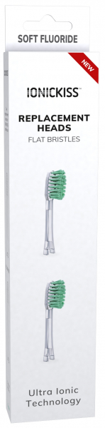 Ионная насадка-щетка IONICKISS Мягкая с фтором, Зеленая (2 шт)