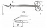 J-22-187 (Surgicon) Ножиці, гострий/гострий, загнуті, 17 см