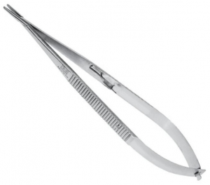 J-24-257 (Surgicon) Иглодержатель прямой с замком Castroviejo, 18 см