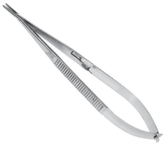 J-24-257 (Surgicon) Иглодержатель прямой с замком Castroviejo, 18 см