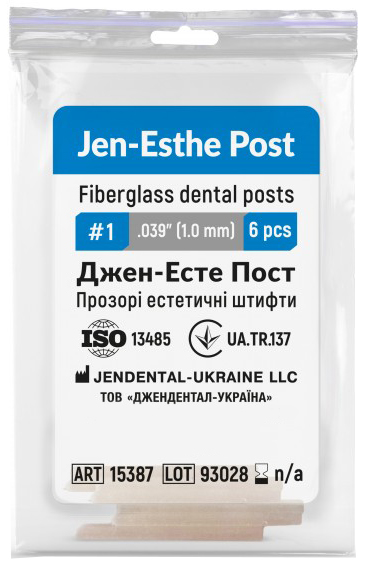 Jen-EsthePost, 6 шт (Jendental) Штифти скловолоконні
