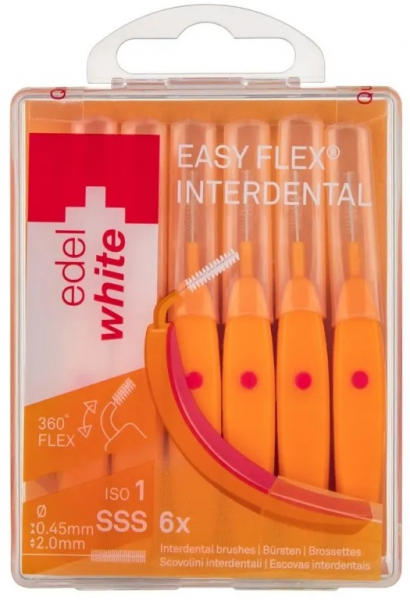 Ершики Edel+White Easy Flex для межзубных промежутков SSS (0.45-2.0 мм) 7640131973205