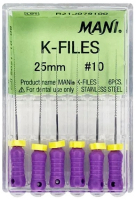 K-File, 25 мм (Mani) Файлы ручные, 6 шт (оригинал)