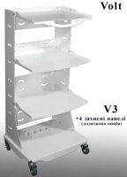 Стол для приборов VOLT, с 4 панелями, 3 неподвижные полки