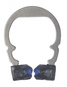 Кольцо-кламп никель-титановое Dentpark R5 1.0 с силиконовым покрытием контактной области для матриц типа M4, для премоляров, малое синее (DMB0490)