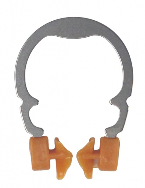 Кольцо-кламп с функцией клинцев для зубов Dentpark, 6/7, 7/8 Medium, никель-титановое, R2 3.0 оранжевое (DMB0435)