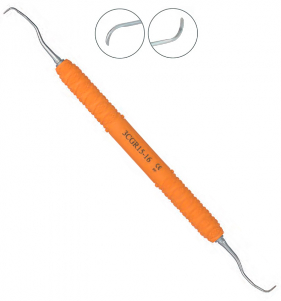 Кюрета Gracey Osung 3CGR 15-16 (стандартная, пластиковая ручка, двухсторонняя)