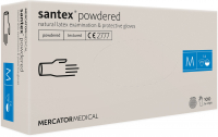 Латексные перчатки опудренные Mercator Medical Santex powdered, 50 пар