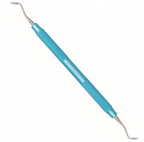 Інструмент Osung L-PKT3, синя ручка (для роботи з воском, двосторонній, алюмінієва ручка)