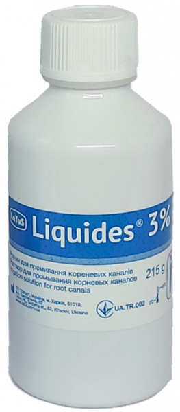 Ліквідез, 3% (Liquides, Latus) Розчин для промивання кореневих каналів, 215 мл (REF 2826)