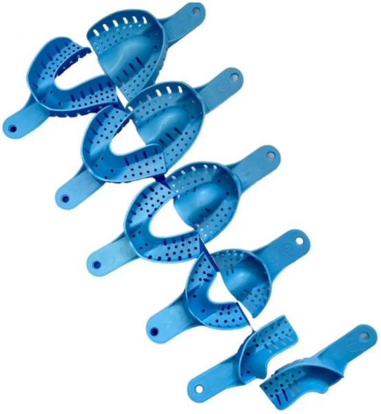 Ложки відбиткові Luxor, пластмасові, сині, одноразові, набір 10 шт