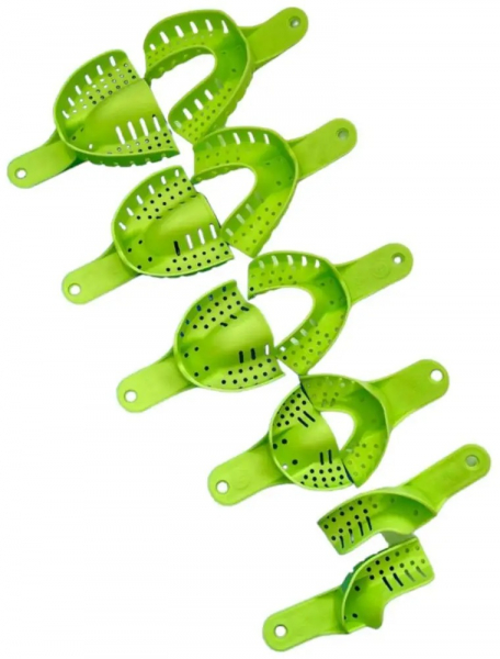 Ложки друкарські Luxor, пластмасові, зелені, автоклавовані, набір 10 шт