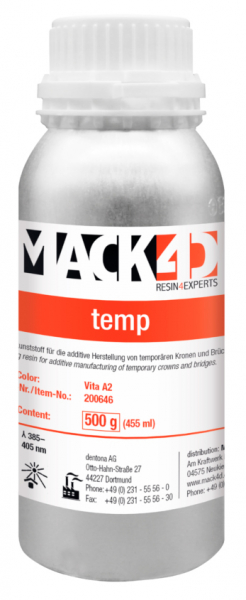 Temp Mack4D (Dentona) Зуботехническая смола для 3D печати