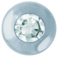 Скайс (страза) на зубы ProDent, Малый бриллиант в круглой оправе, TW26WG (White Gold)