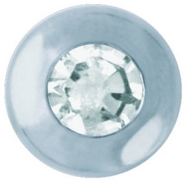 Скайс (страза) на зуби ProDent, Малий діамант у круглій оправі, TW26WG (White Gold)