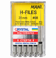 H-File, 31 мм (Mani) Файлы ручные, 6 шт (оригинал)