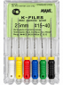 K-File, 25 мм (Mani) Файлы ручные, 6 шт (копия)