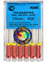 Reamers, 25 мм (Mani) Дрильборы ручные, 6 шт (копия)