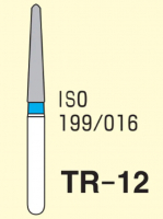 TR-12 (Mani) Алмазный бор, закругленный конус, ISO 199/016, синий